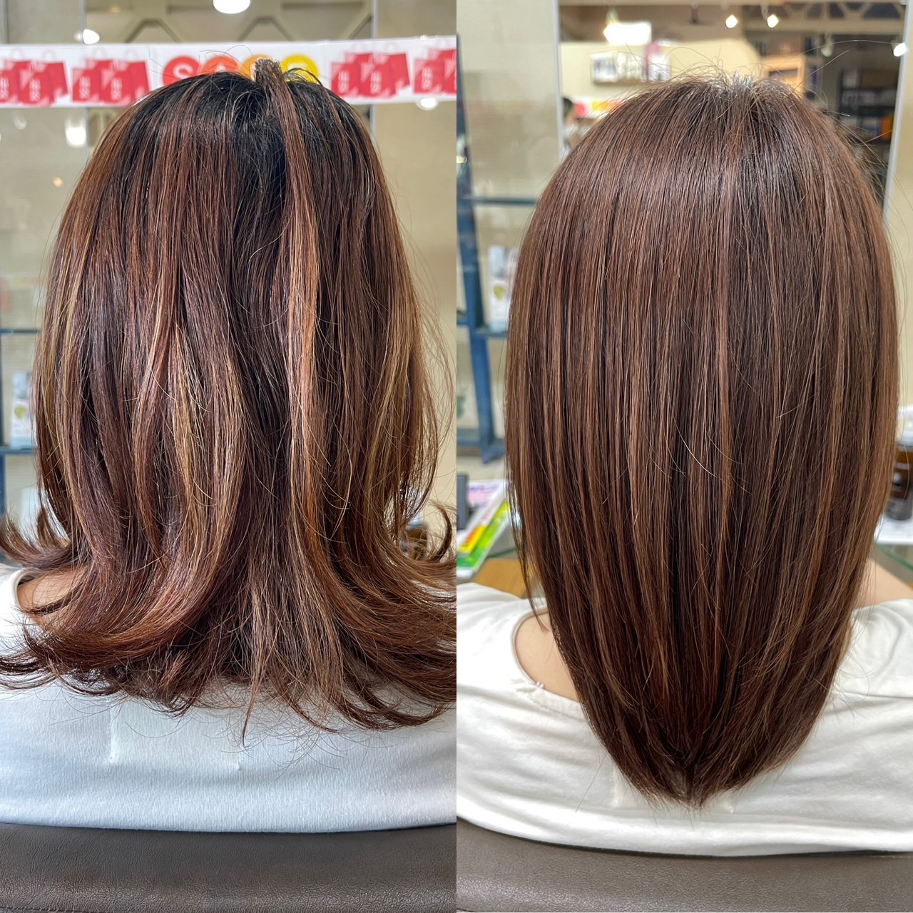 アイロンや薬剤で炭化しかけている毛髪の顕微鏡写真